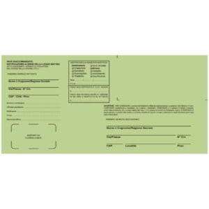 Buste verdi per notifica in proprio o tramite Ufficiali Giudiziari – f.to 11×23 cm – 100 pz