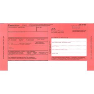 Avvisi di ricevimento per notifica estera – MOD 01302B – conf. da 20 pezzi