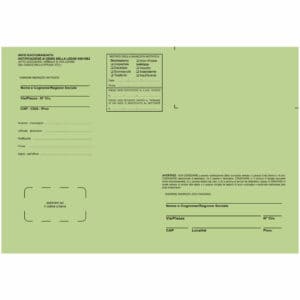 Buste verdi per notifica in proprio e Ufficiali Giudiziari – f.to 23×33 cm. Contiene gli atti senza piegarli