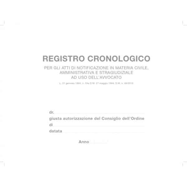 Registro cronologico per gli atti
