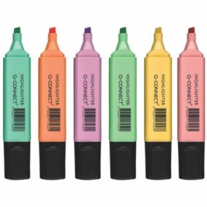 Evidenziatori Pastel Q-Connect 1,5-2 mm assortiti conf. 6 pezzi